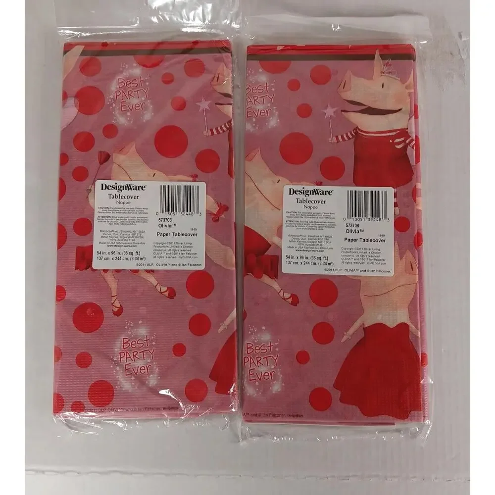 Lot of 2 Olivia Paper Table Cover 54